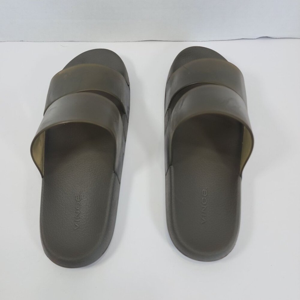 Vince Men Gray Slip On Flip Flop Slipper Sandal Size 8,